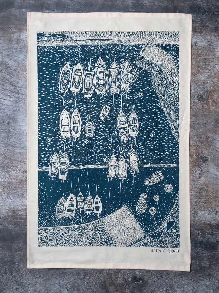 End Of The Day Portscatho Organic Cotton Tea Towel - Image 5