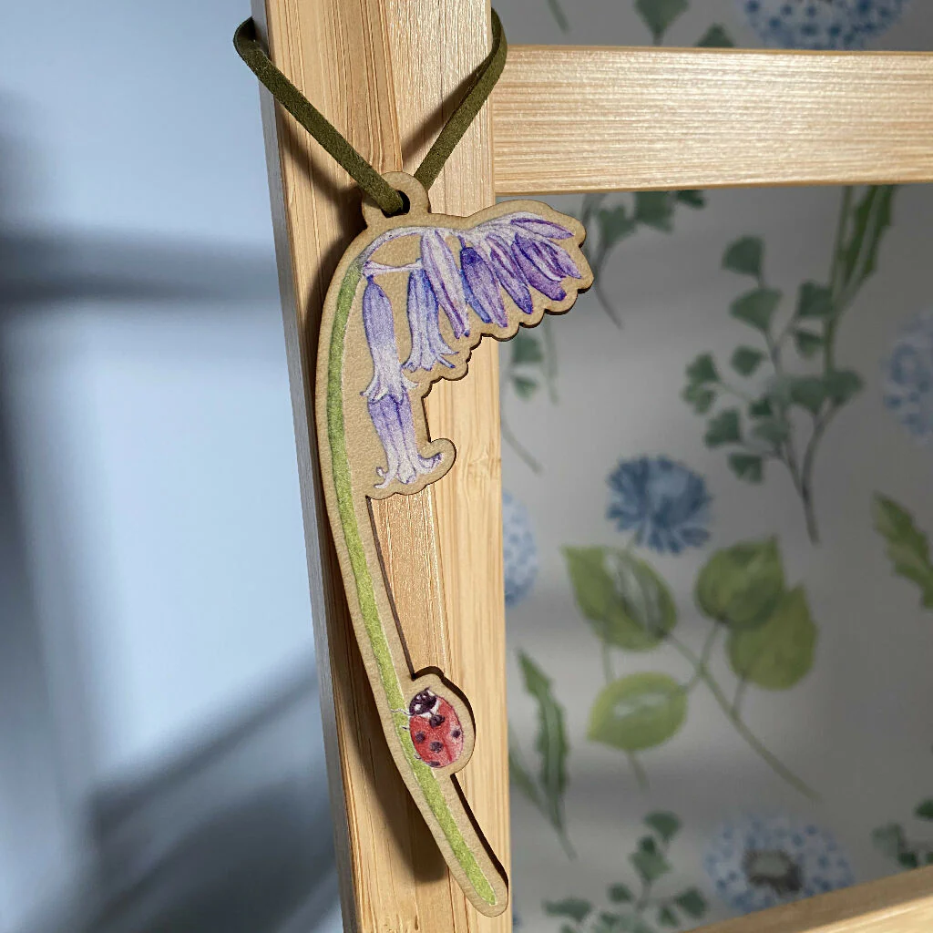 English Bluebell and Ladybird Hanging Decoration - Image 2