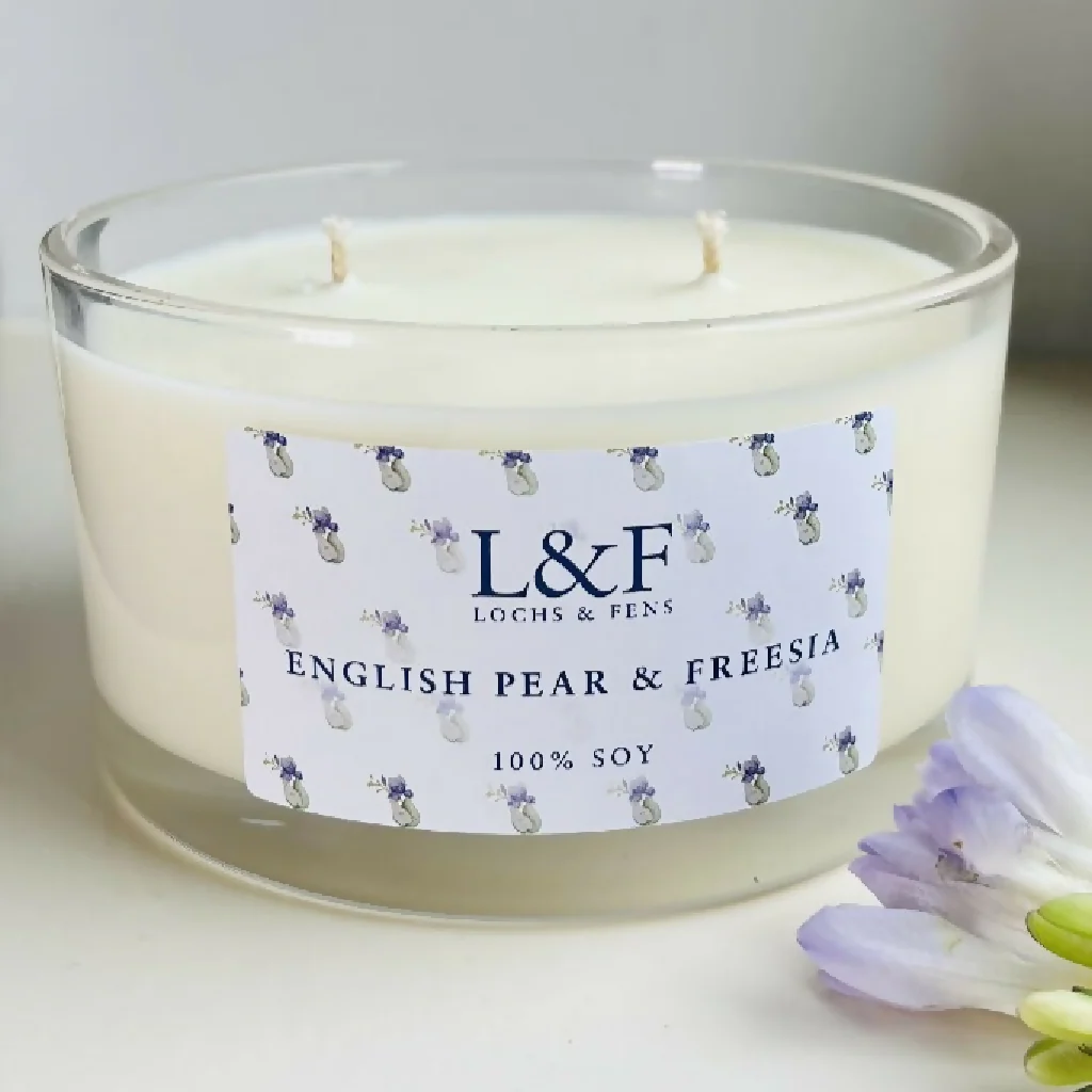 English Pear & Freesia Double Wick Soy Candle