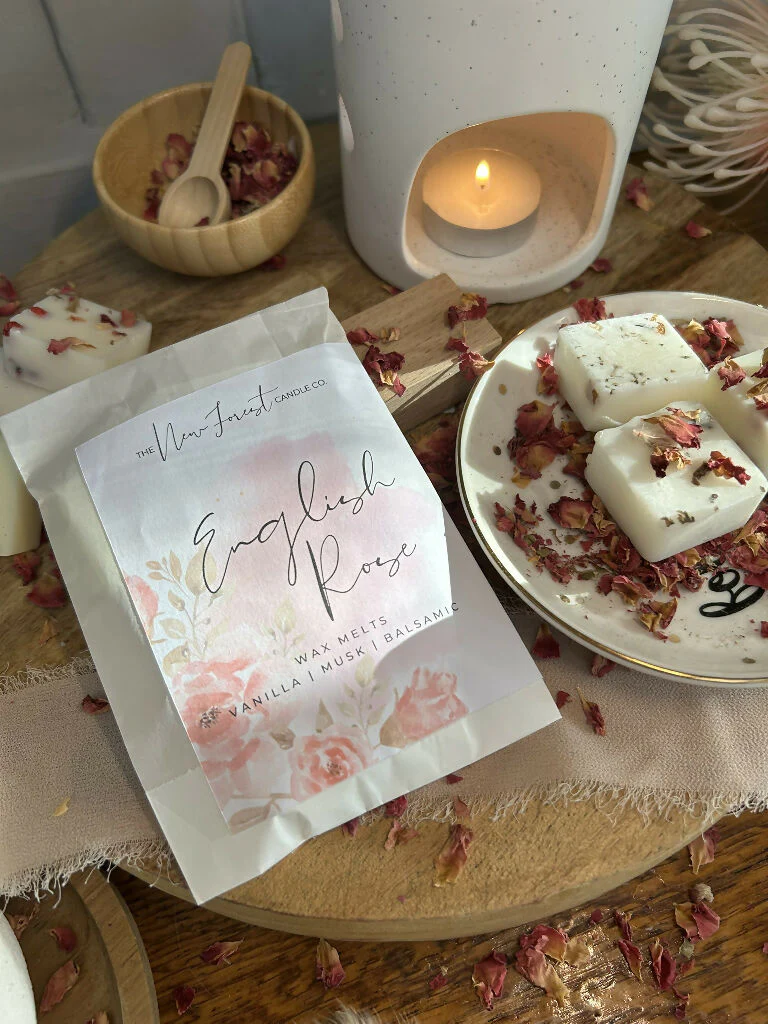 English Rose Botanical Wax Melts, Valentines Day Wax Melts - Image 3