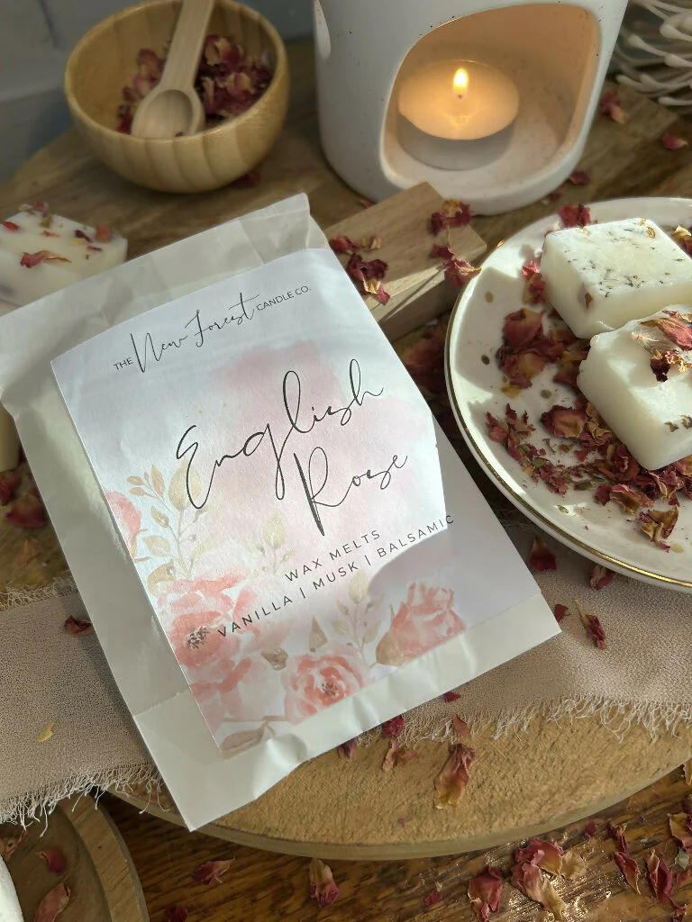 English Rose Botanical Wax Melts, Valentines Day Wax Melts - Image 4
