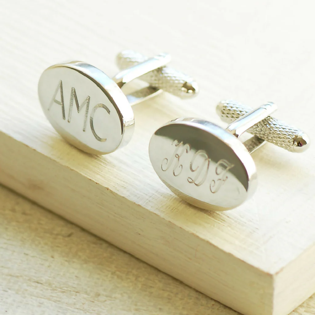 Engraved Oval Cufflinks - Image 3