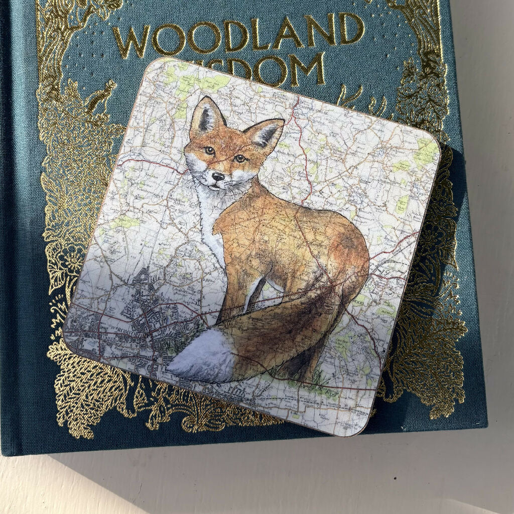 Epping Fox Wooden Coaster
