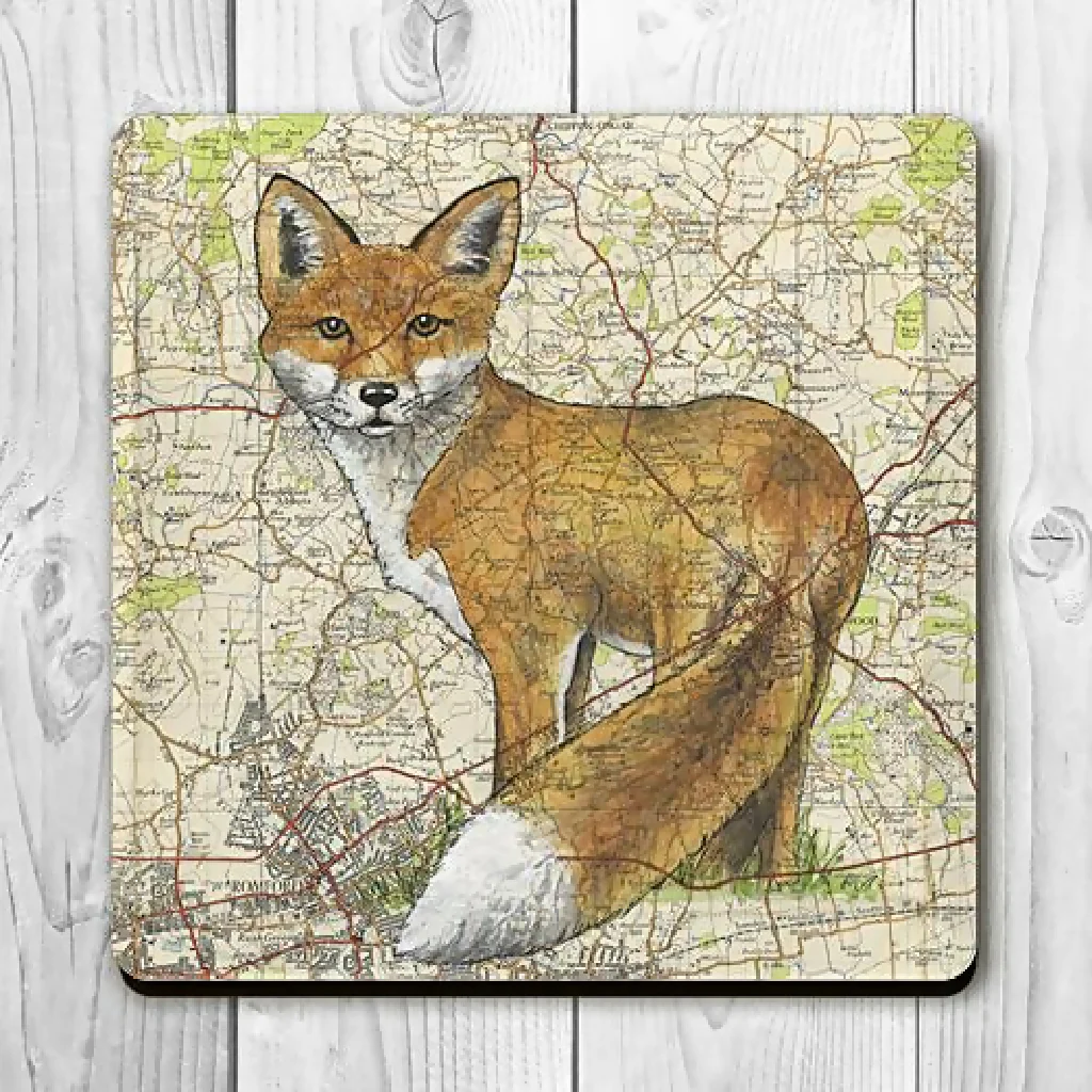 Epping Fox Wooden Coaster - Image 2