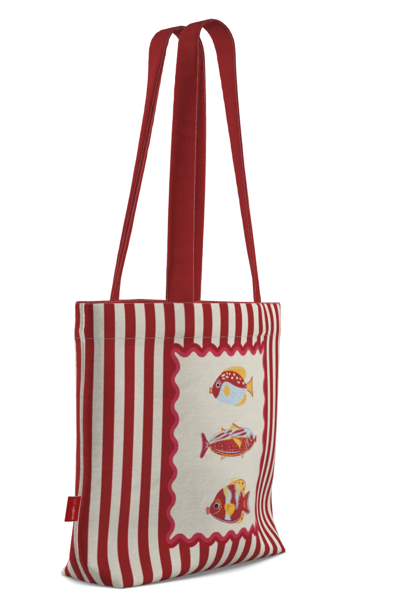 Everyday Tote Bag, Sardines Shopper "La Mer Collection" - Image 6