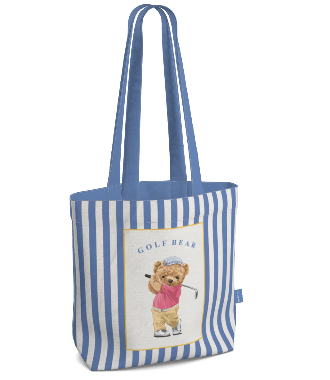 Everyday Tote Bag, The Golf Bear Canvas Shopper - Image 5