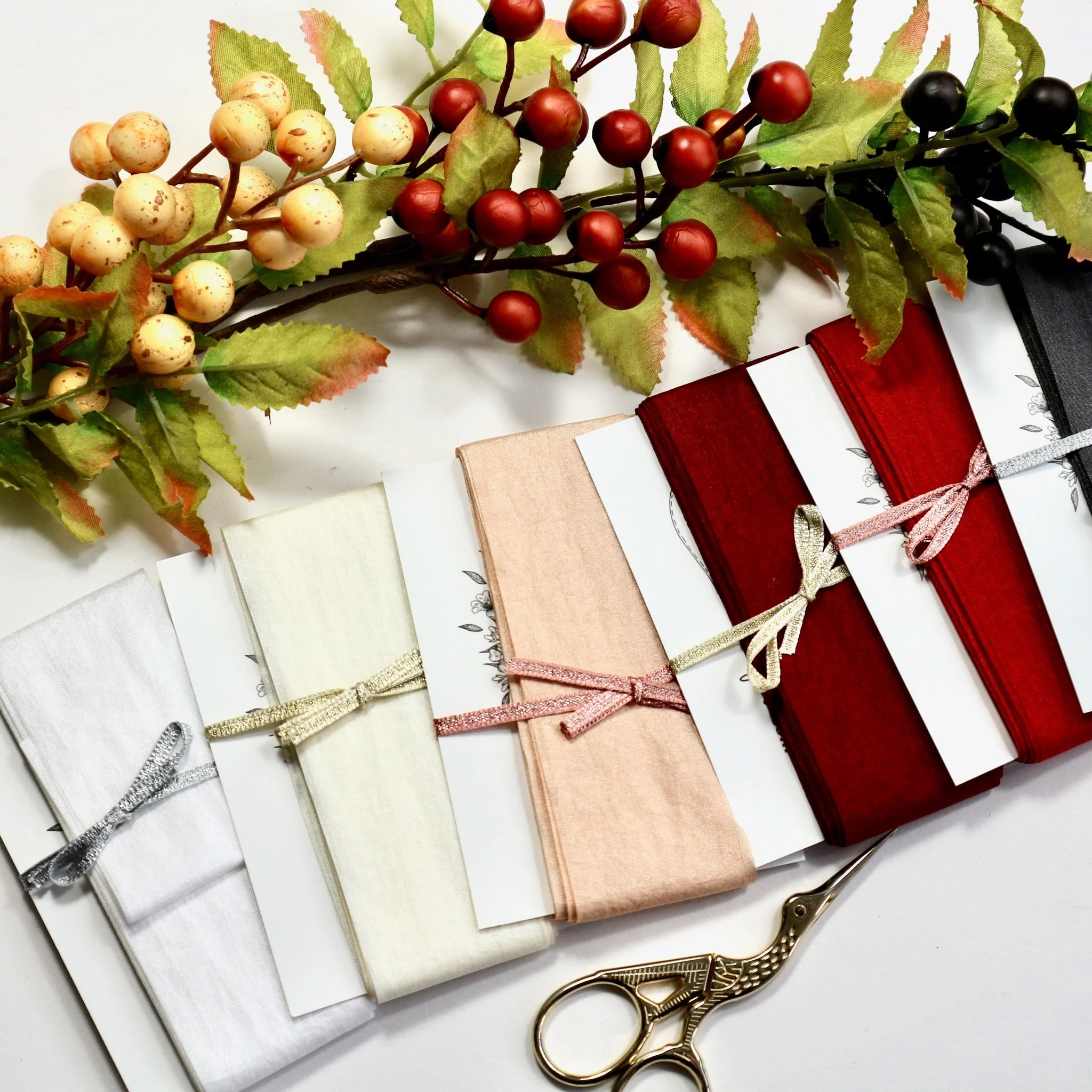Faux Silk Ribbon Collection. 5 meters
