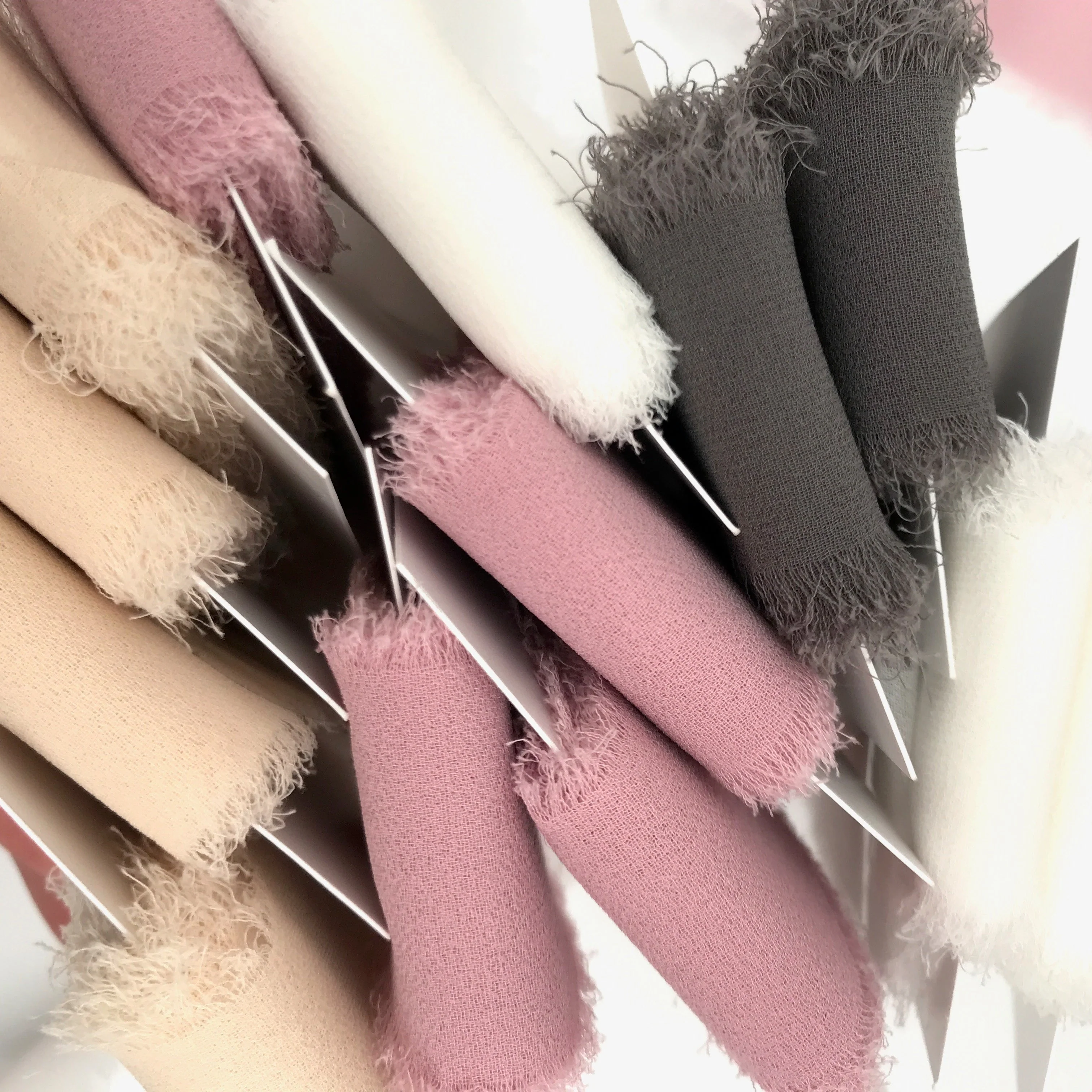 Faux Silk Ribbon with Frayed Edge. 5 meters - Image 10
