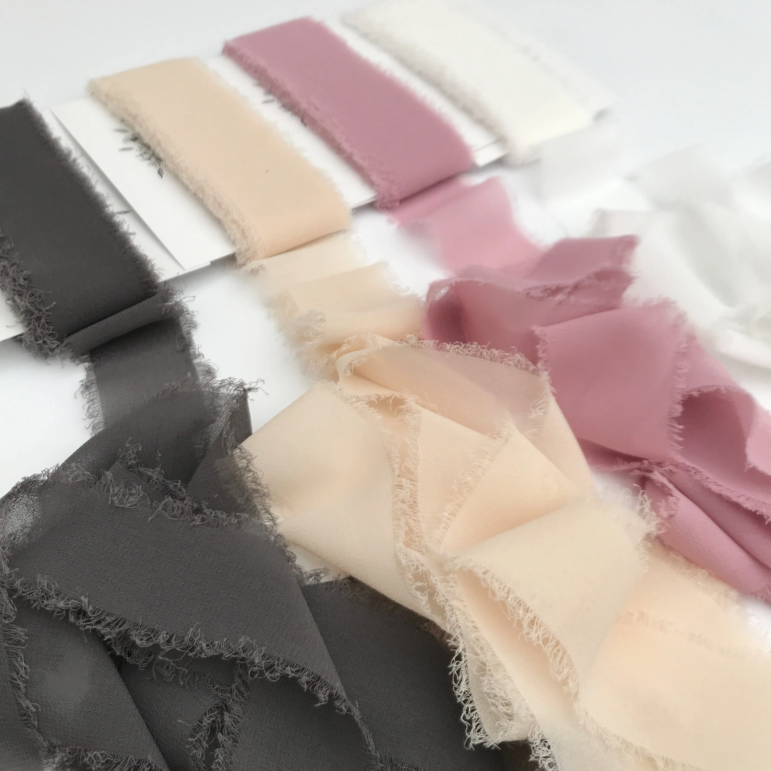 Faux Silk Ribbon with Frayed Edge. 5 meters - Image 12