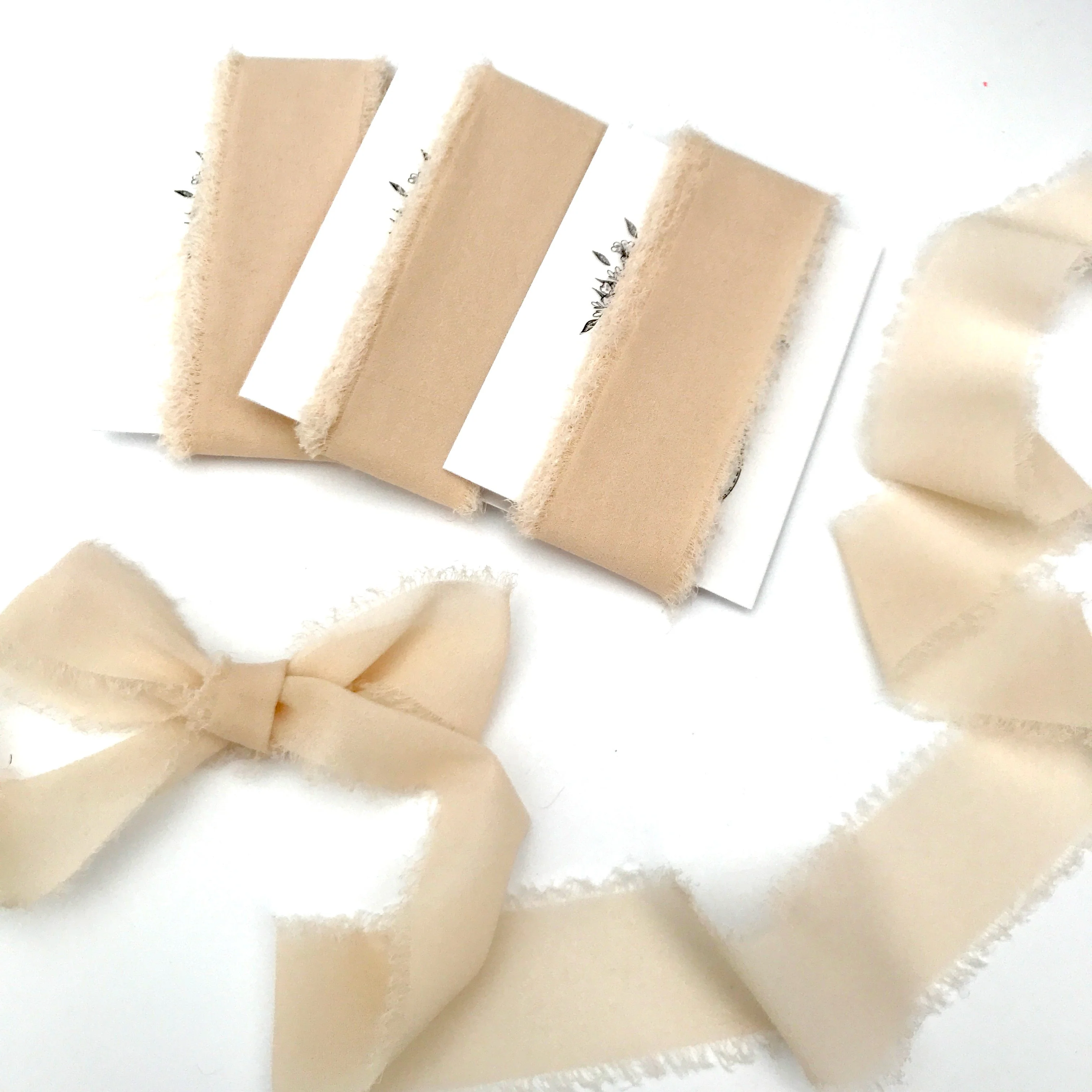 Faux Silk Ribbon with Frayed Edge. 5 meters - Image 4
