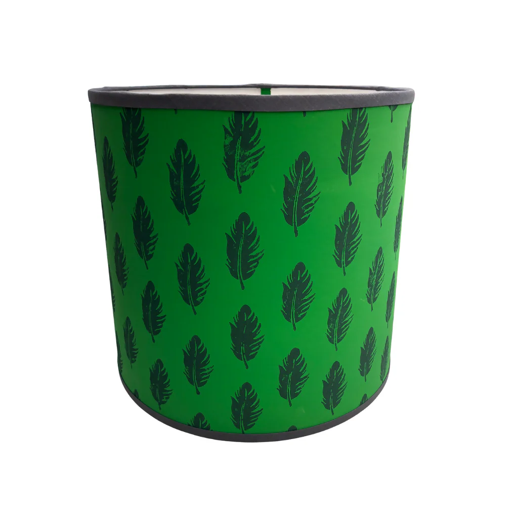 Feathers | Green on Green Lampshade - Image 3