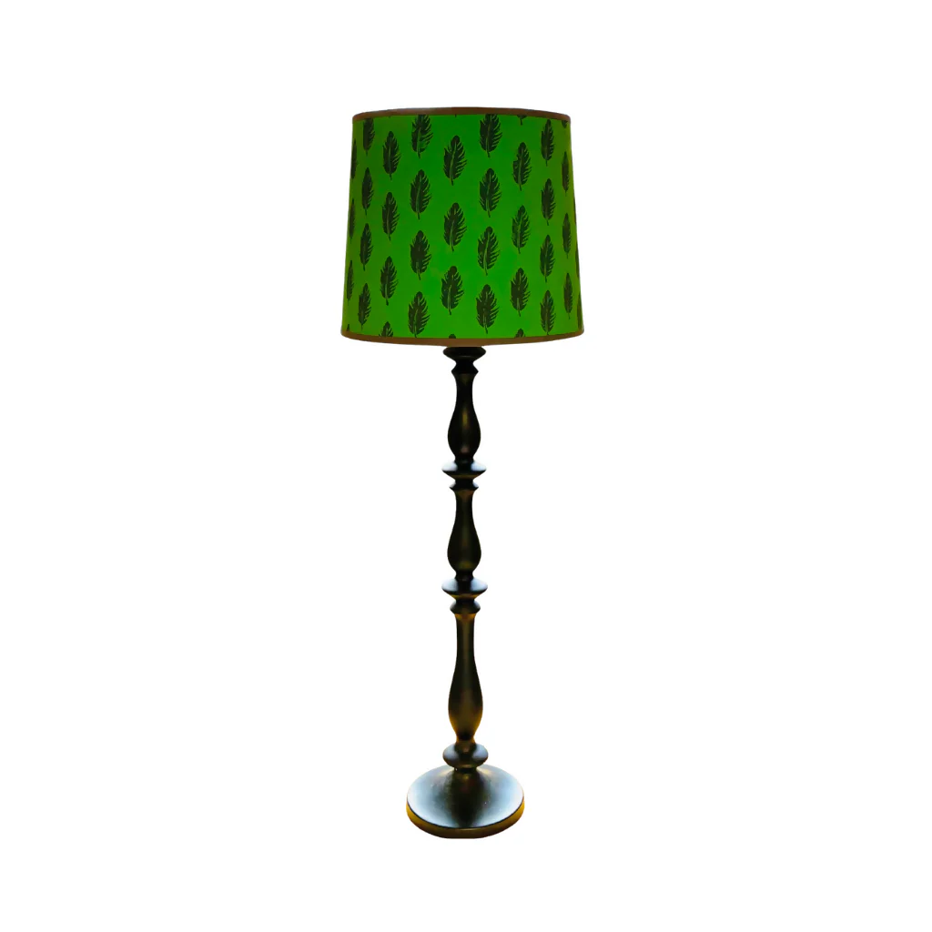 Feathers | Green on Green Lampshade - Image 4