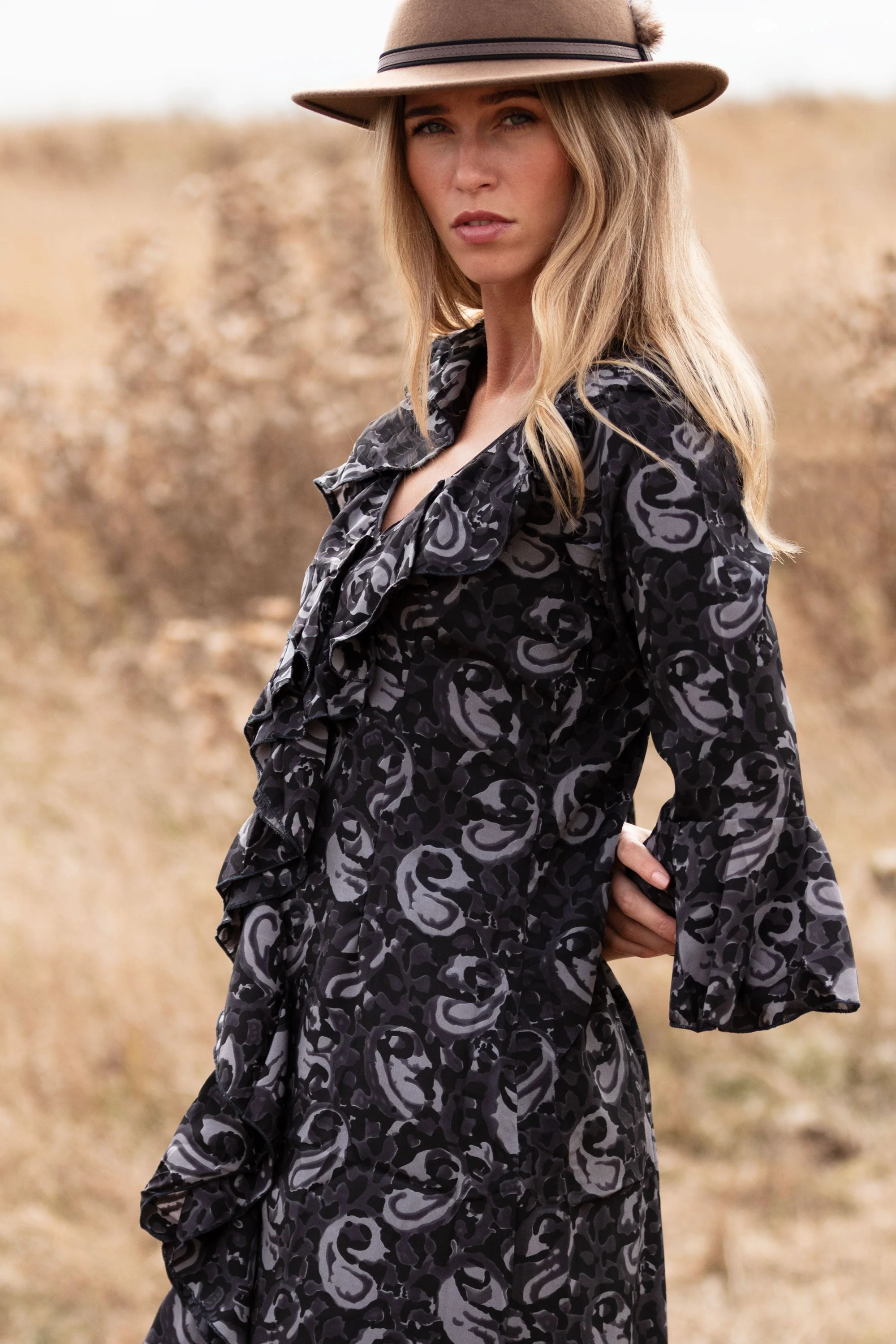 Felicity Midi Dress in Storm Swirl - Image 2