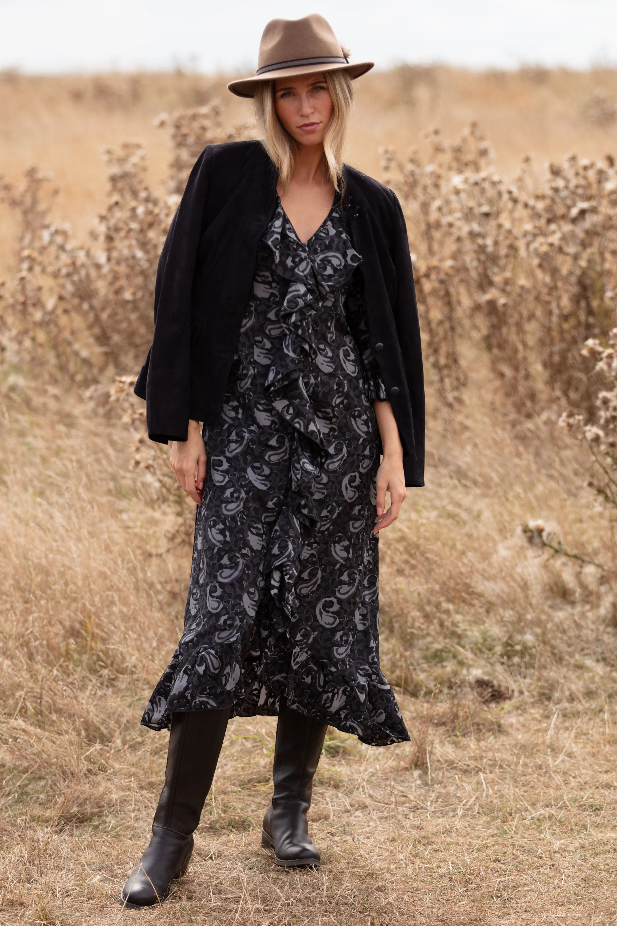 Felicity Midi Dress in Storm Swirl - Image 4