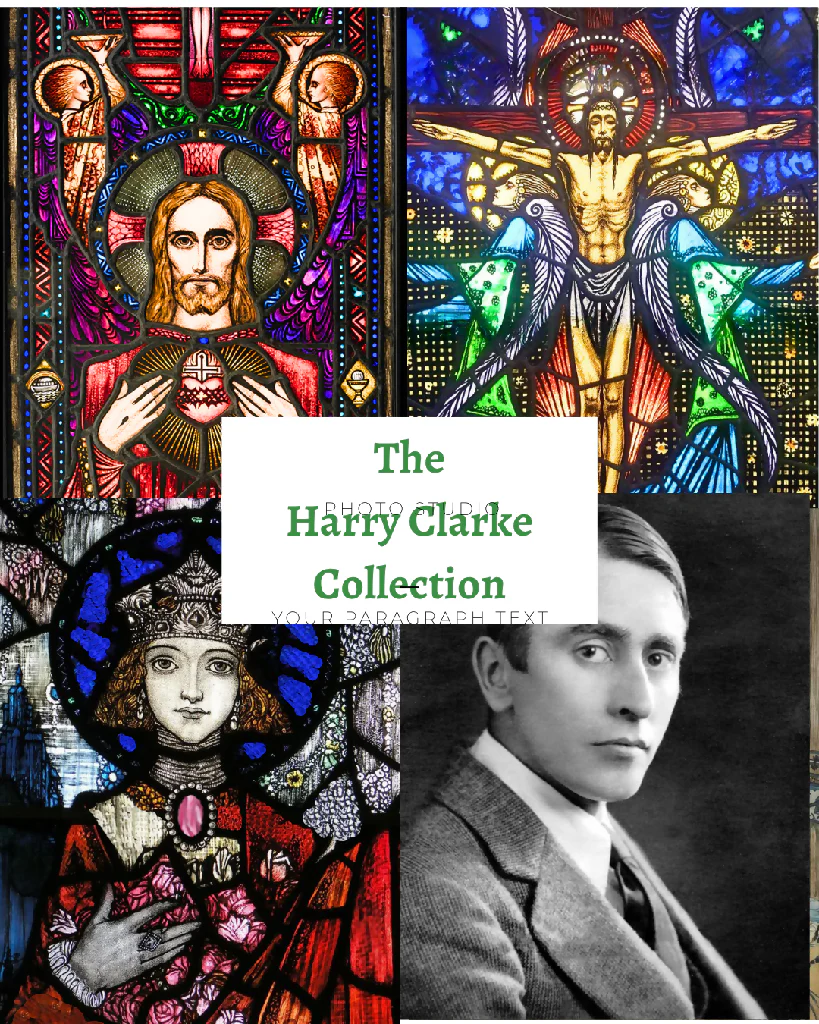 St Elizabeth of Hungary Stained Glass Effect Panel - Harry Clarke - Image 3