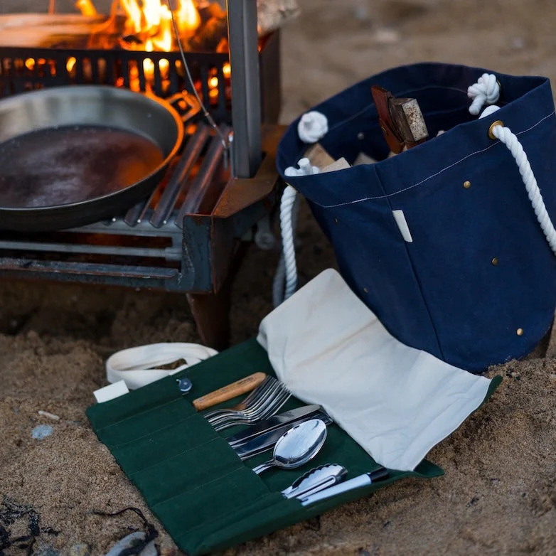 Fieldtrip Mess Kit - Waxed Cotton Cutlery & Utensil Tool Roll - Image 5