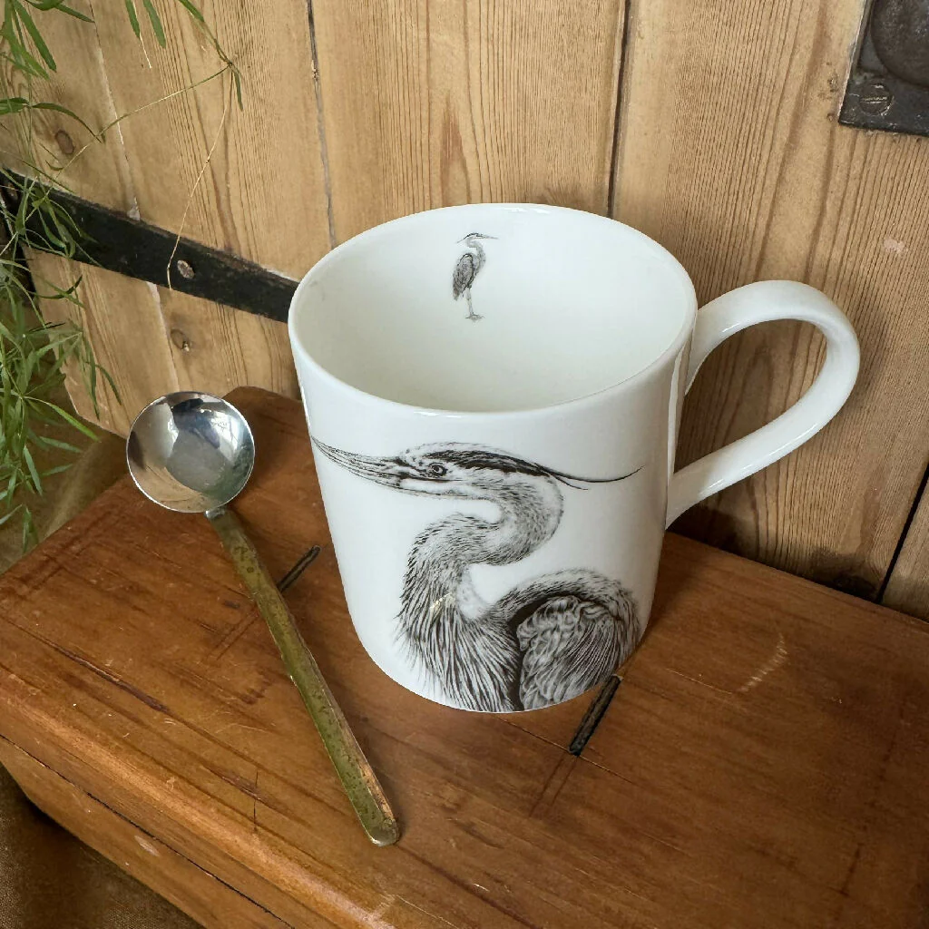 Fine Bone China Heron Mug - Image 3