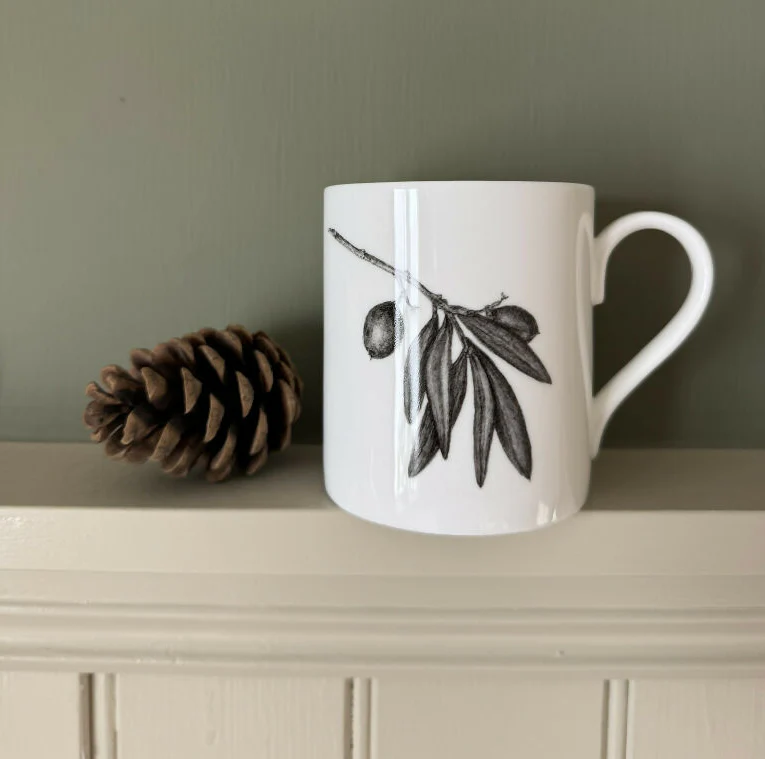 Fine Bone China Olive Branch Mug