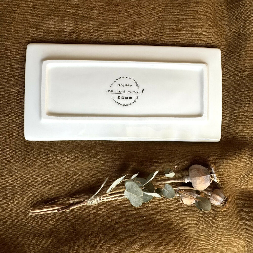 Fine Bone China Rectangular Heron Trinket Dish - Image 4