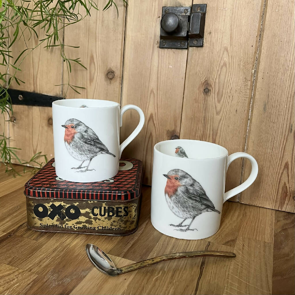 Fine Bone China Robin Mug - Image 2