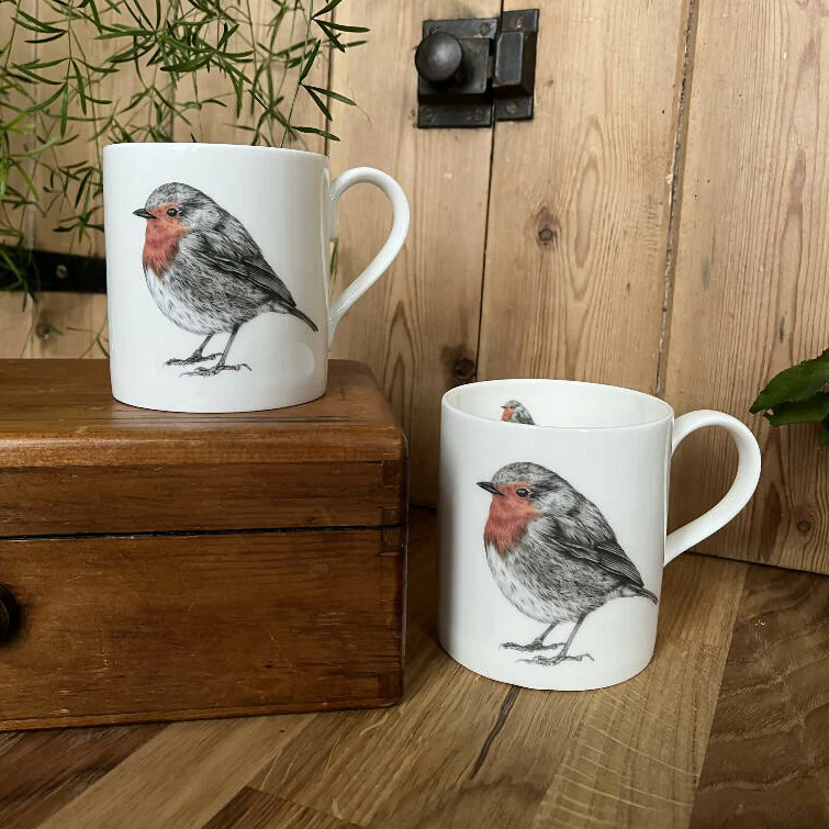 Fine Bone China Robin Mug - Image 3
