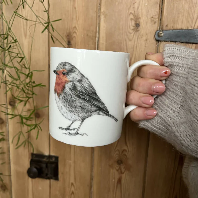 Fine Bone China Robin Mug - Image 4