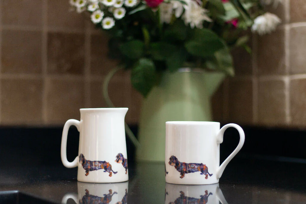 Fine China Dachshund Jug - 2 Pint or Half Pint Options - Image 4
