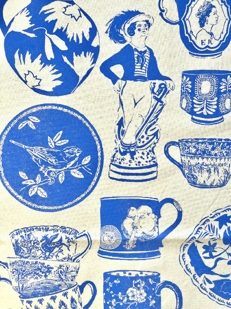 Finer China Hand Screenprinted Cotton Tea-towel - Image 3