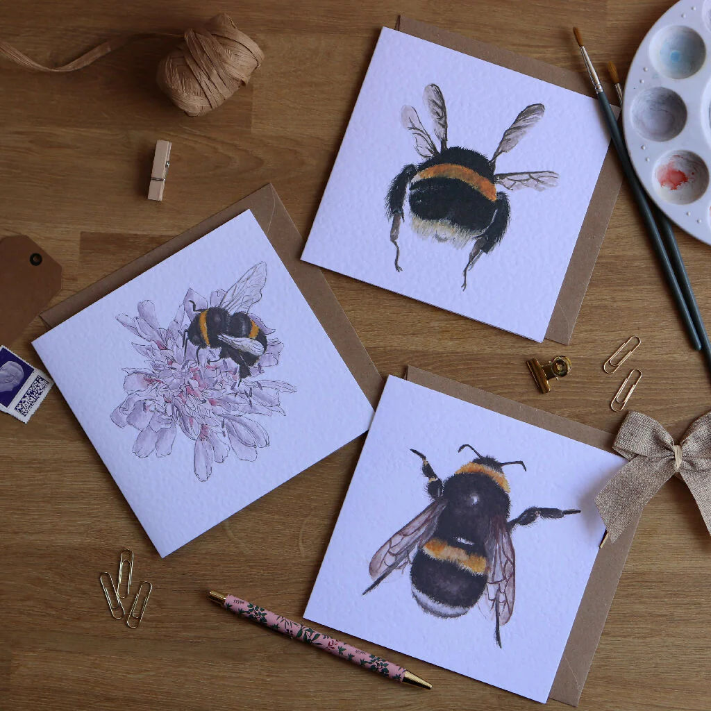 Floral Bee Greeting Card - Image 4