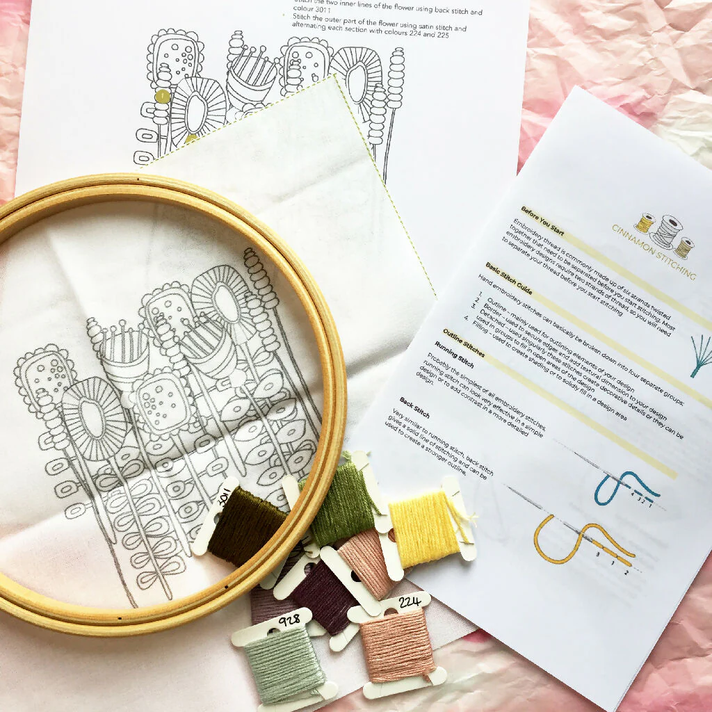 Floral Embroidery Kit - Image 6