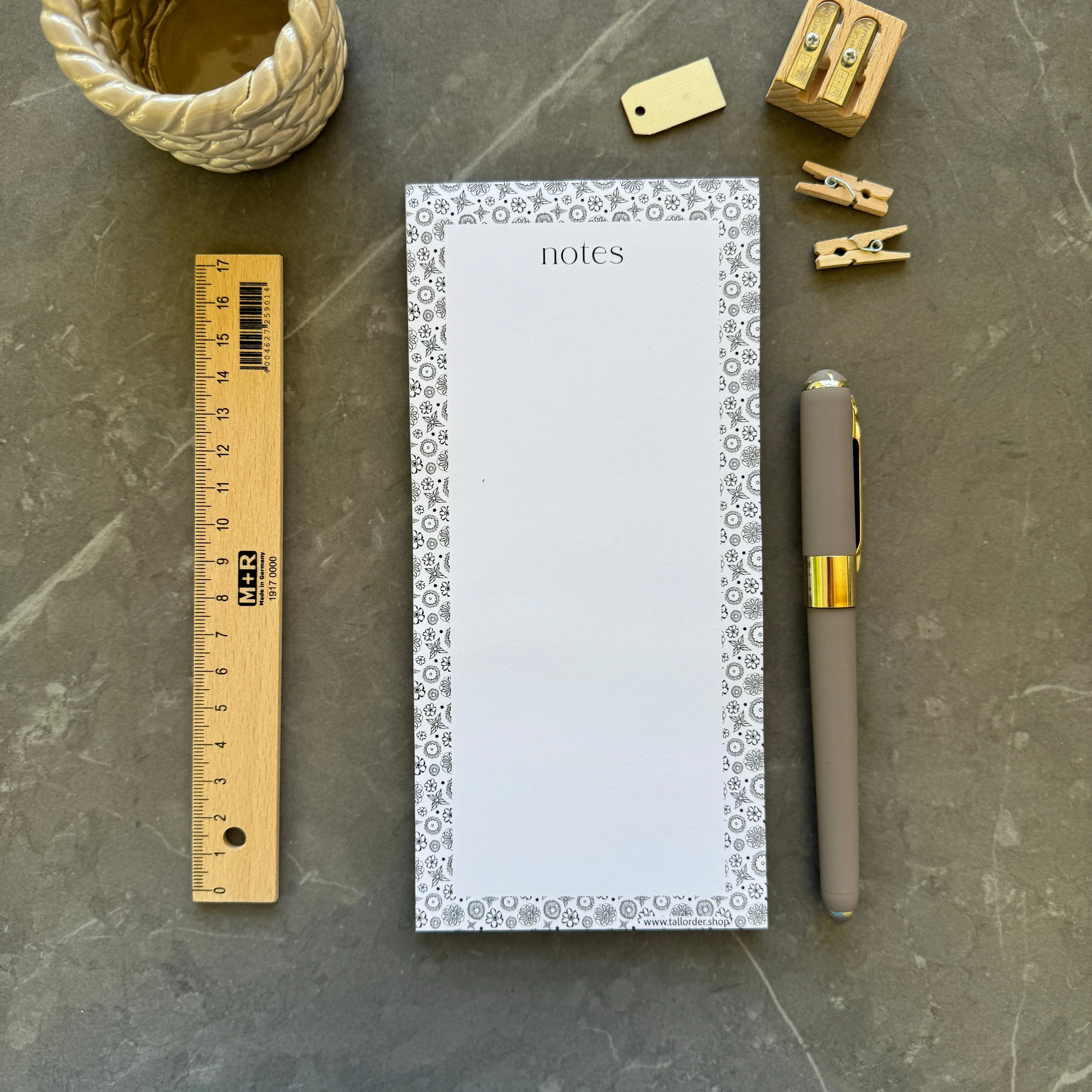 Floral Patterned To Do List Pad