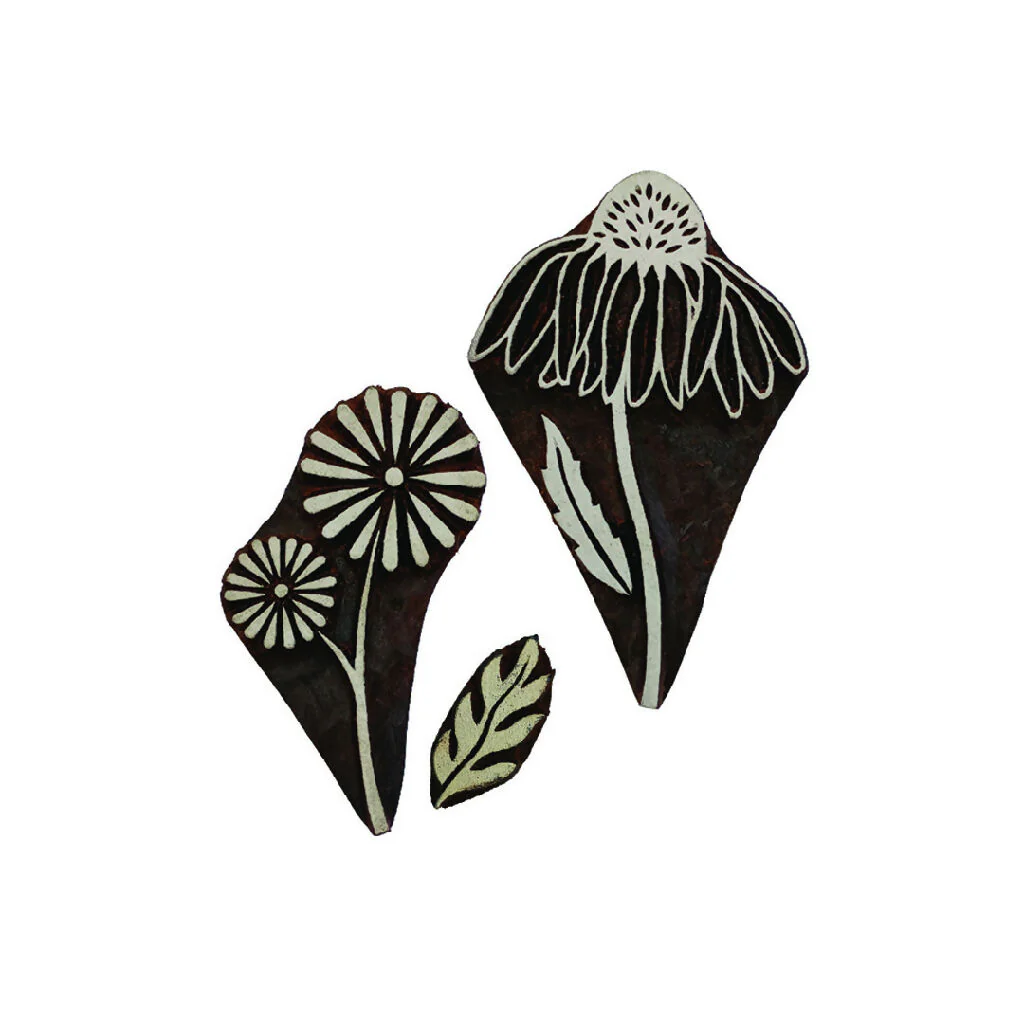 Floral tea towel wood block printing kit - Image 4