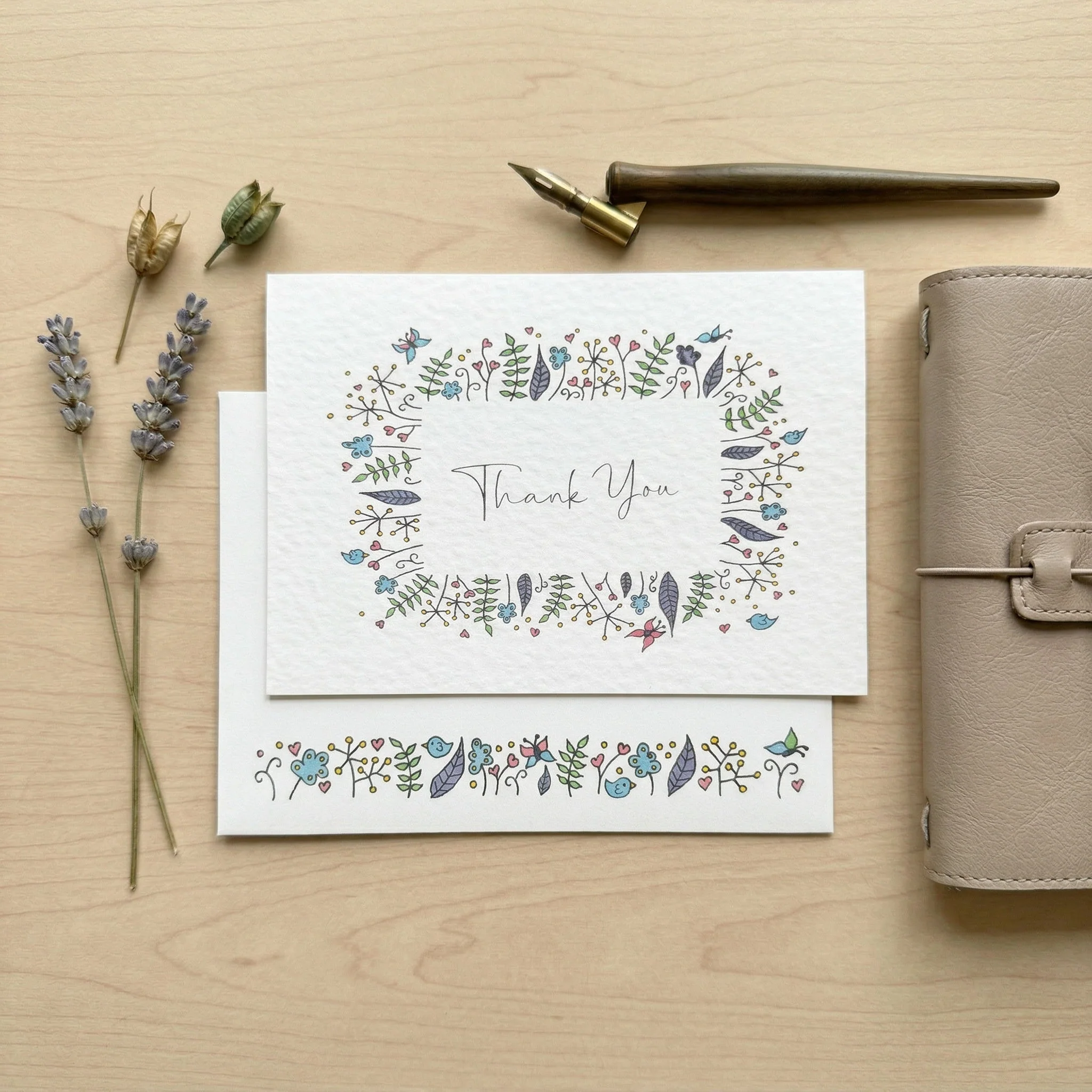 Pretty floral Note Cards
