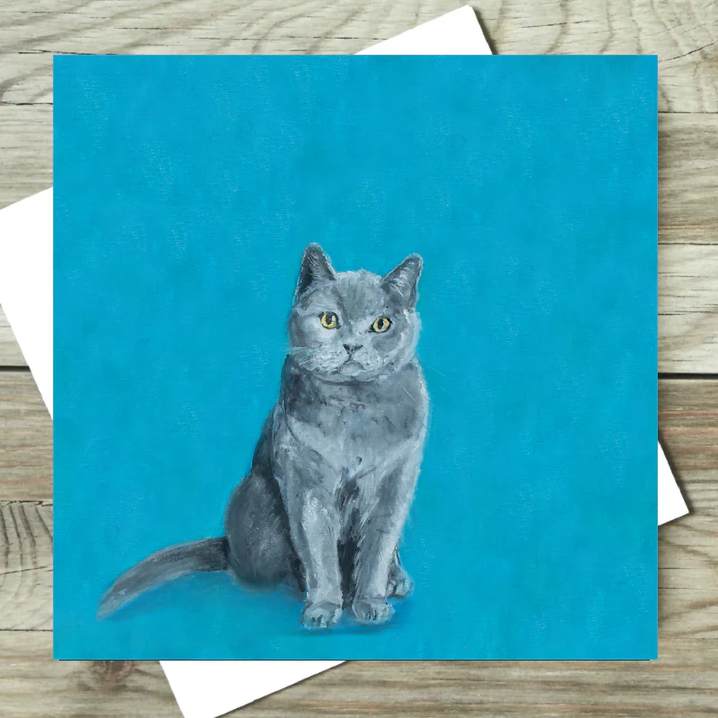 Florence Cat Card Blank or Birthday