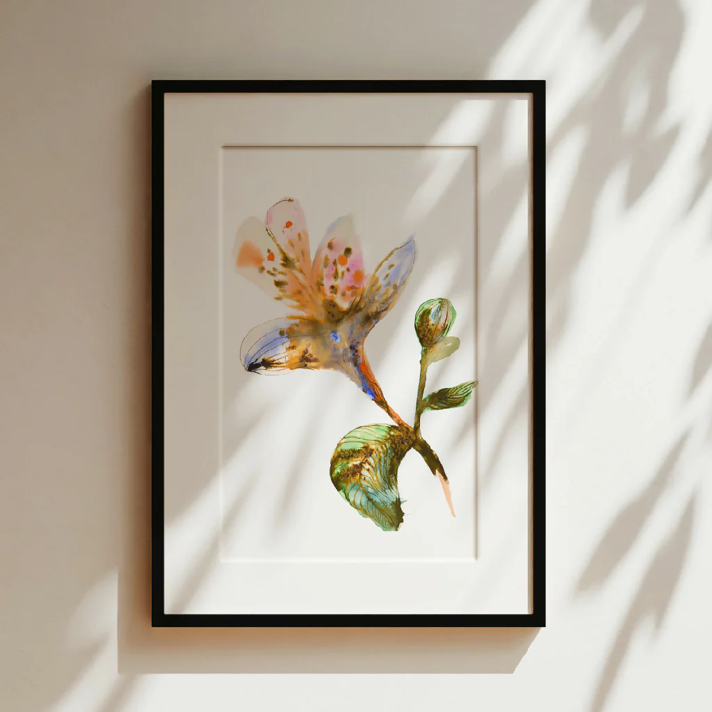 Flower Ink & Watercolour Giclée Fine Art Print