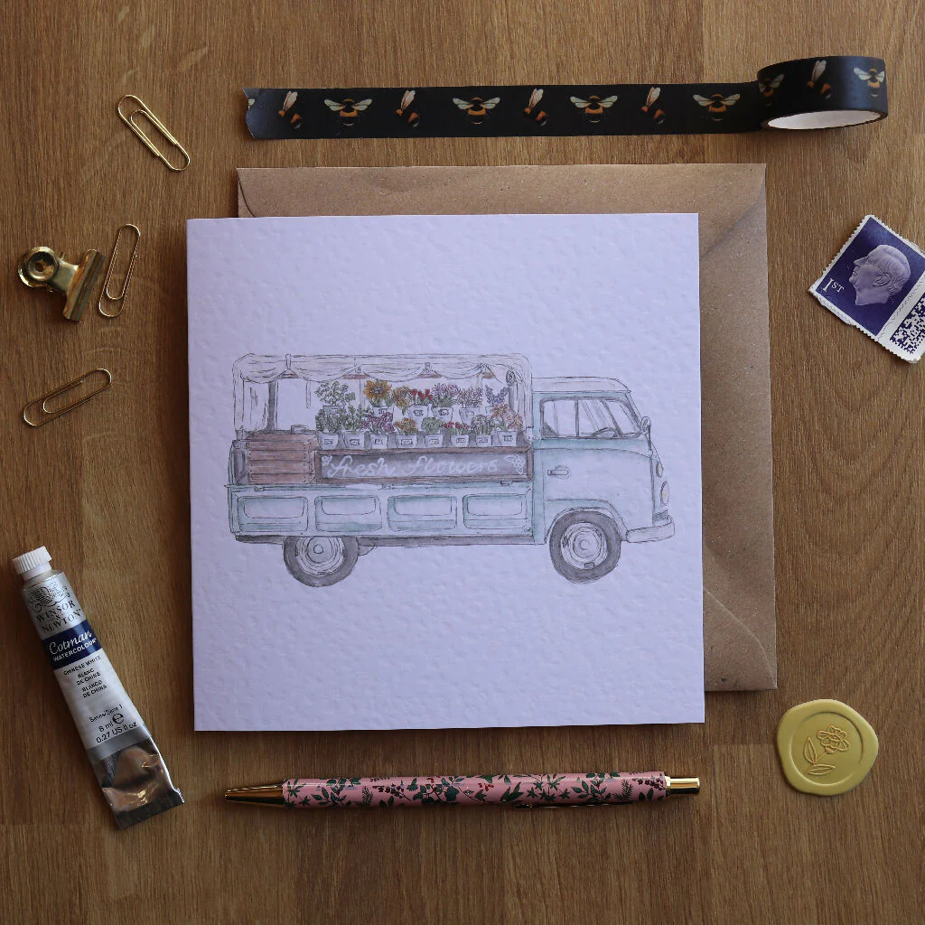 Flower Truck Card