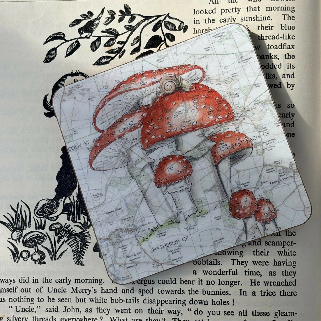 Fly Agaric Toadstool Wooden Coaster