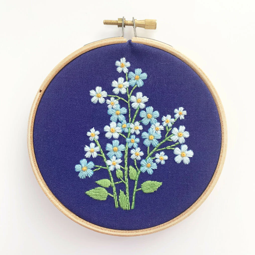 Forget Me Not Embroidery Kit