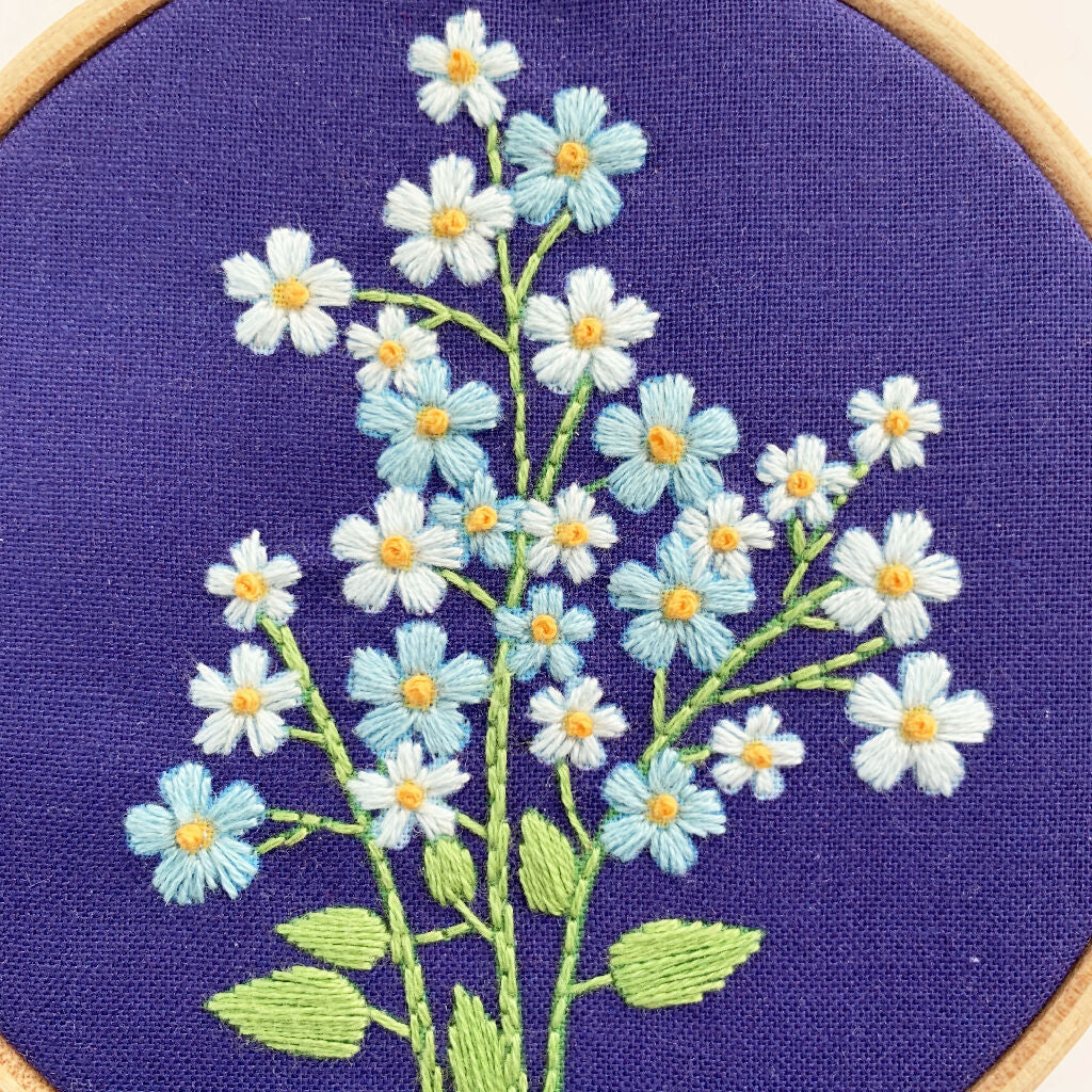 Forget Me Not Embroidery Kit - Image 2