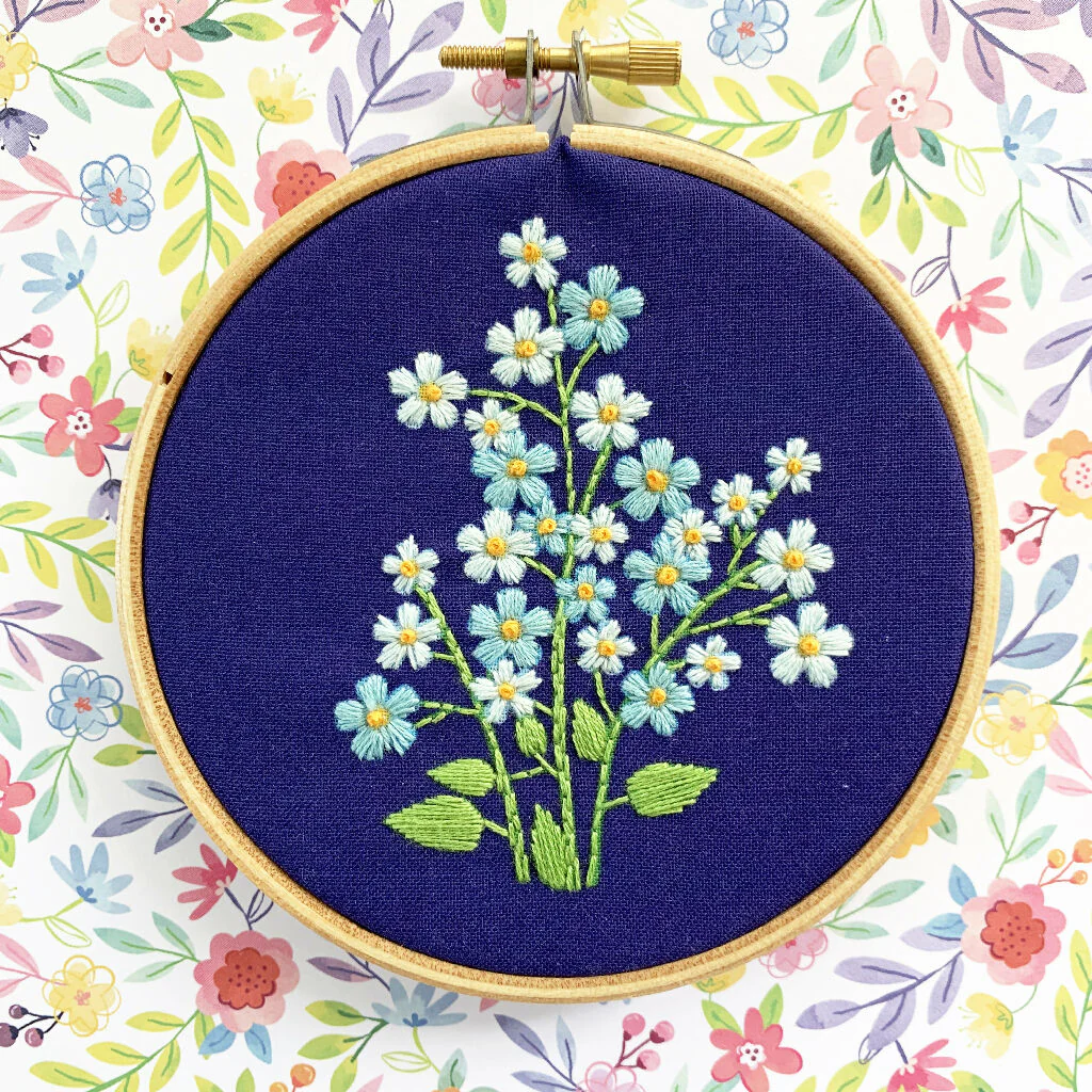 Forget Me Not Embroidery Kit - Image 3