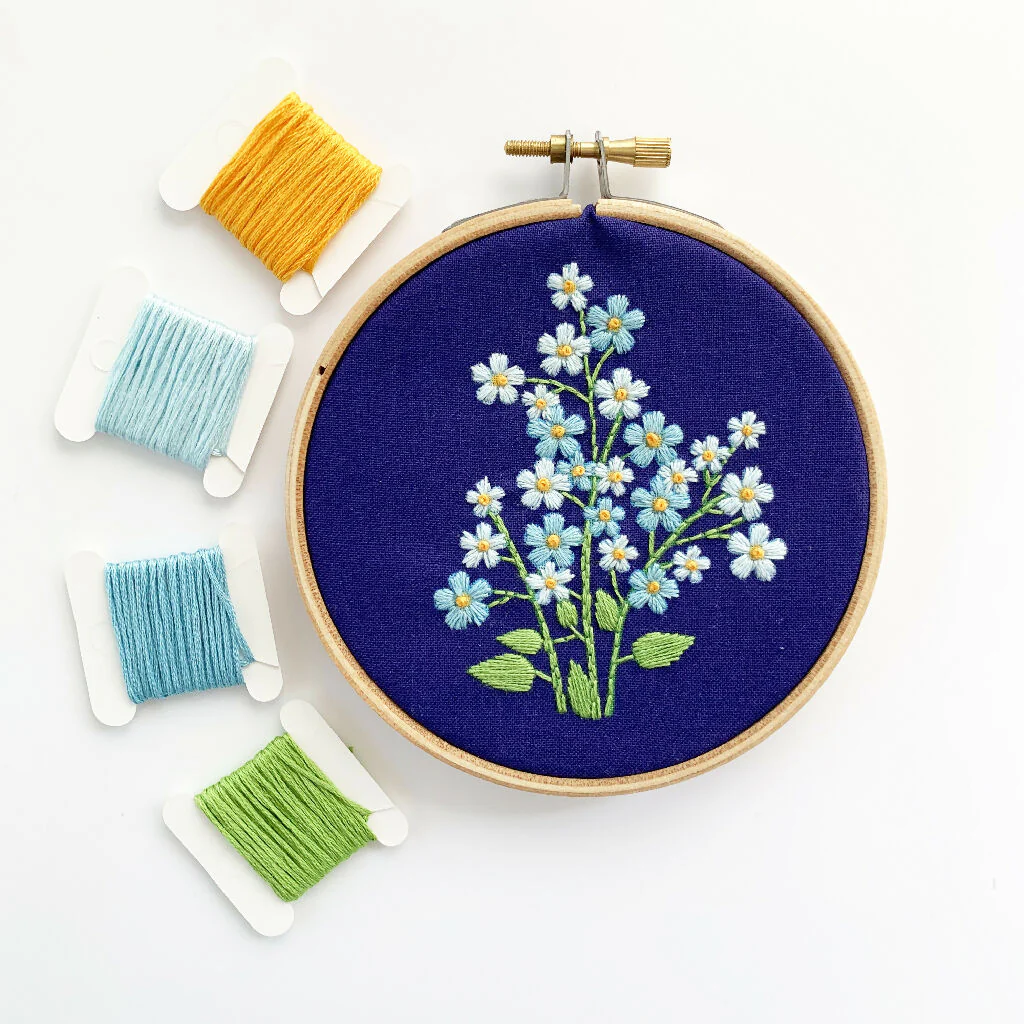 Forget Me Not Embroidery Kit - Image 4