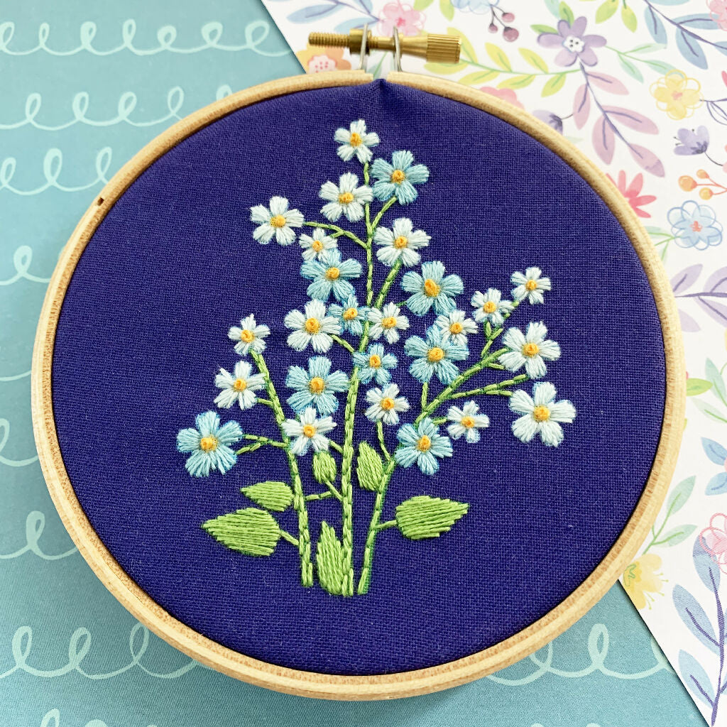 Forget Me Not Embroidery Kit - Image 5