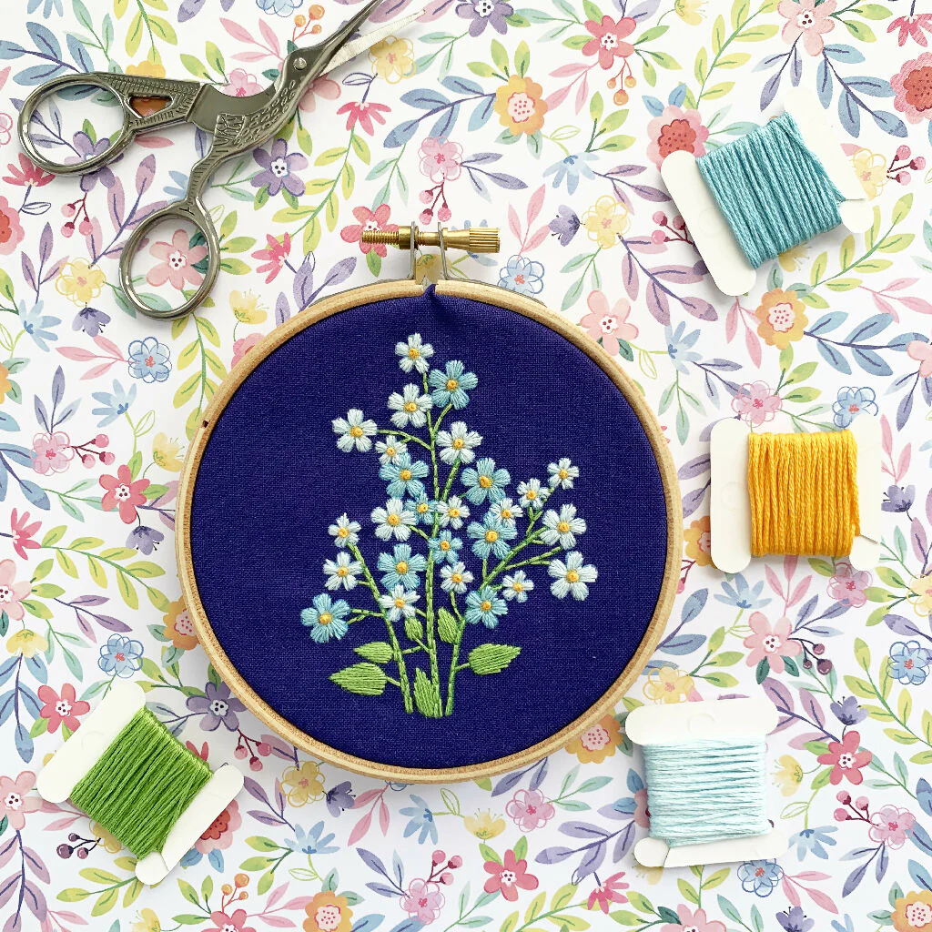 Forget Me Not Embroidery Kit - Image 6