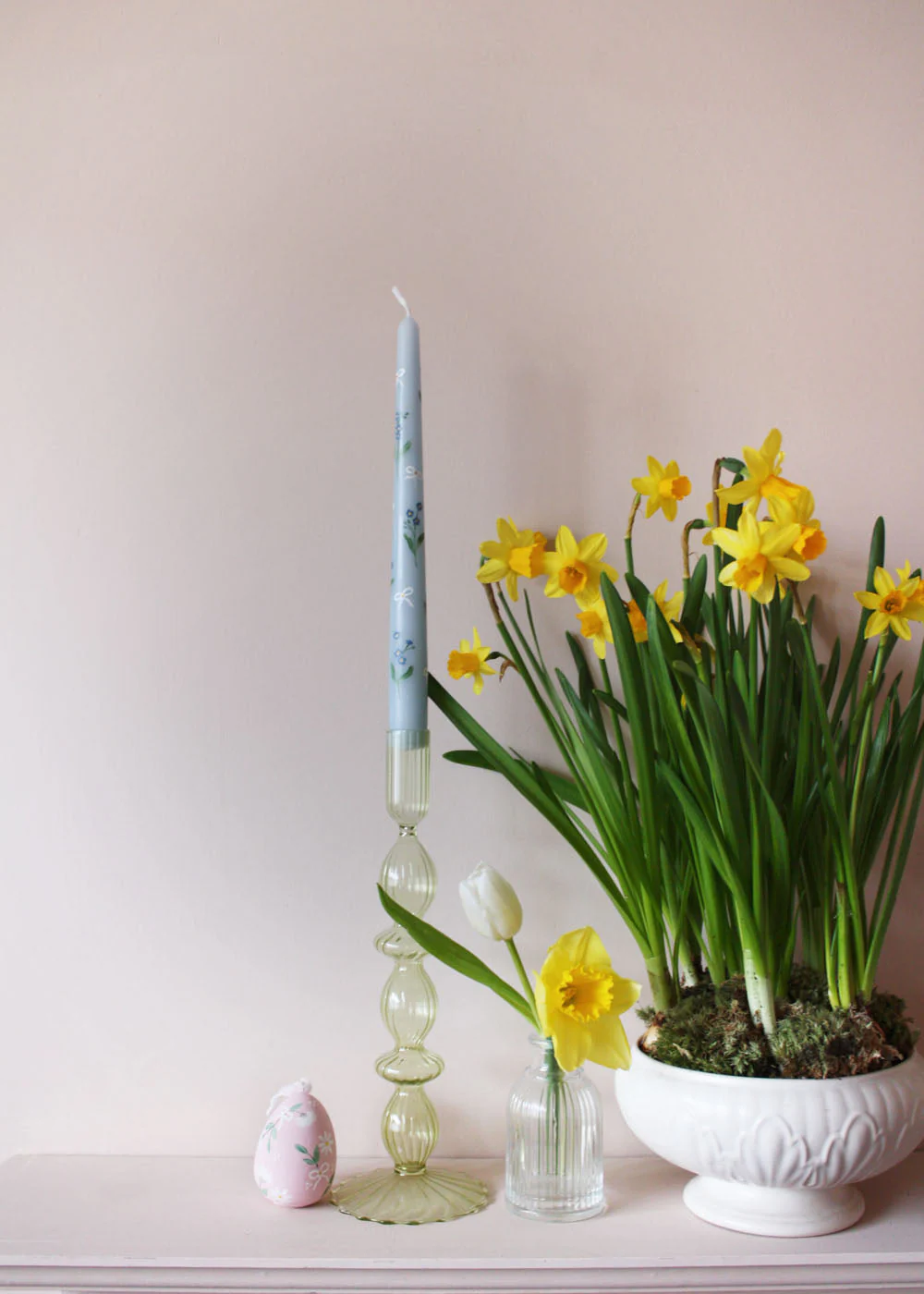 Forget me nots & bows candle - Image 6