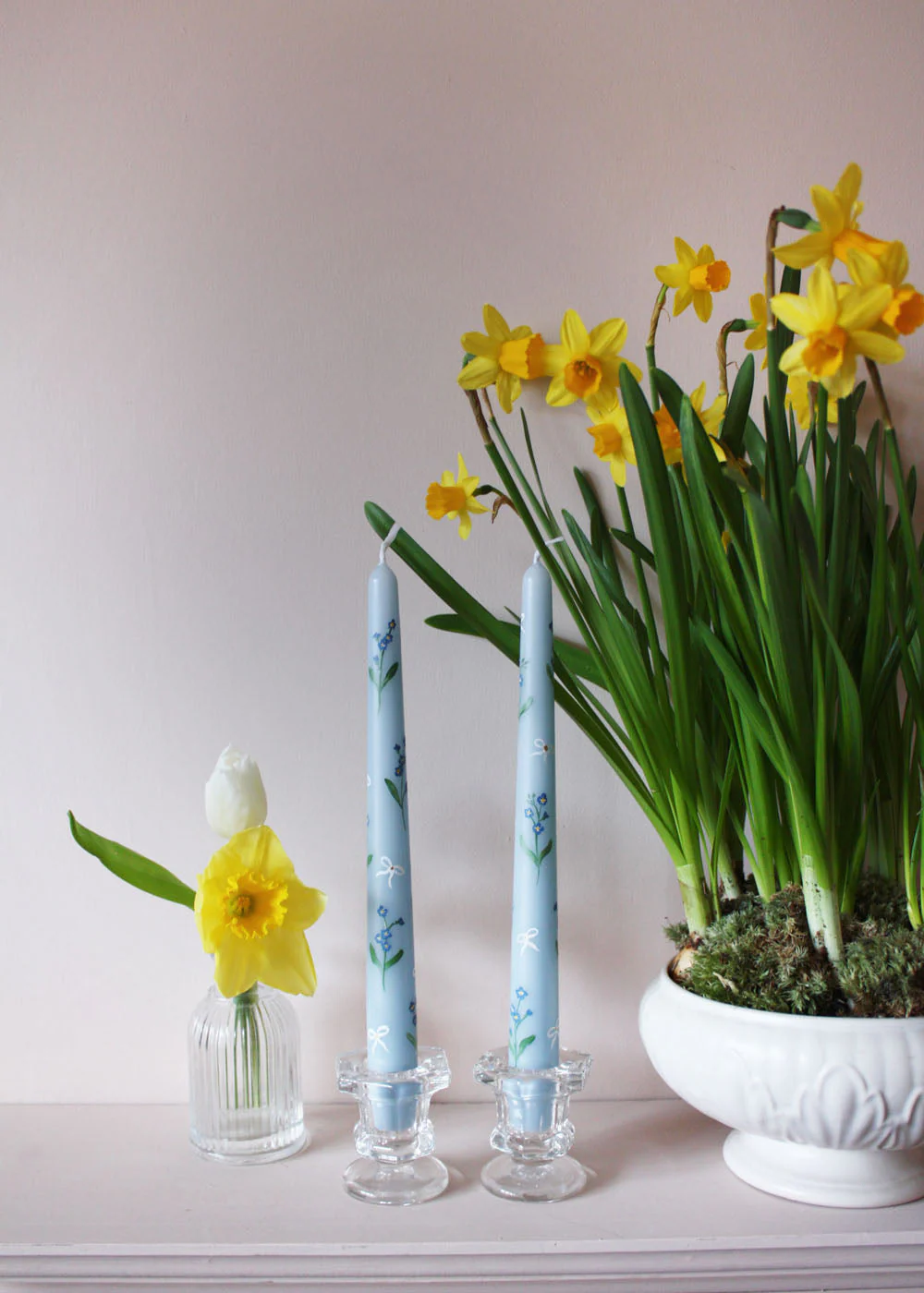 Forget me nots & bows candle - Image 7