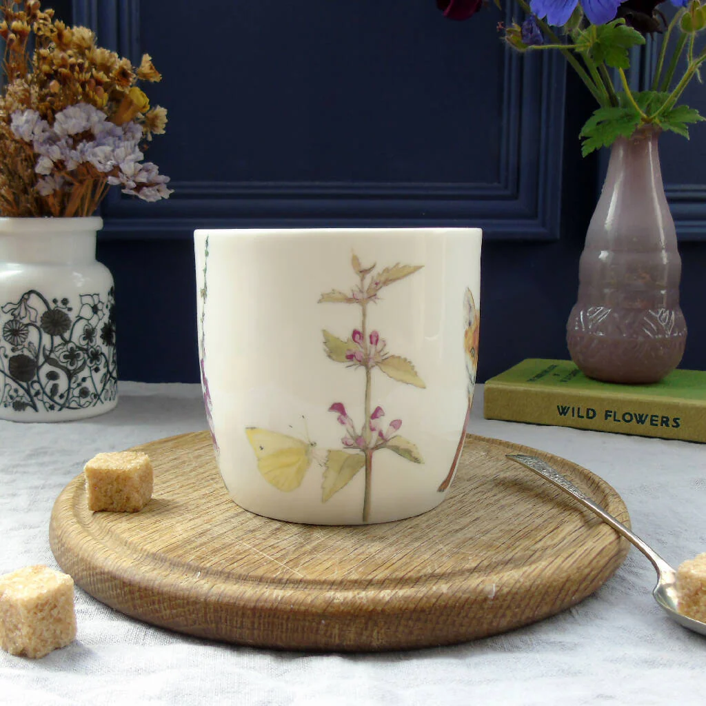 Fox and Foxglove Bone China Mug - Image 2