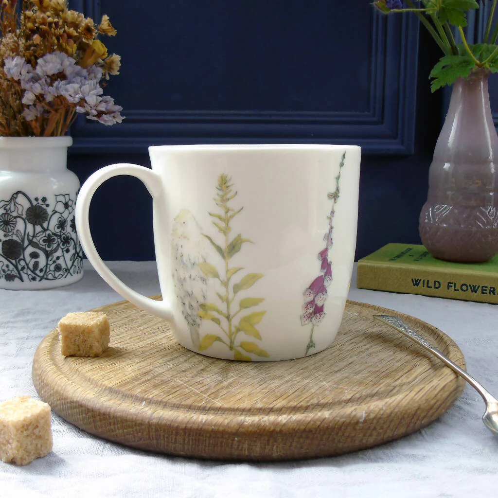 Fox and Foxglove Bone China Mug - Image 3