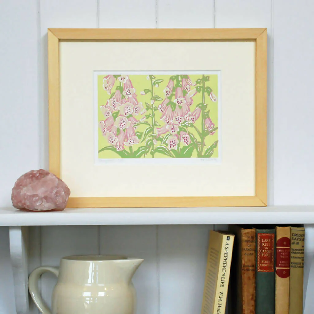 Foxgloves - Limited Edition - Original Linocut Print