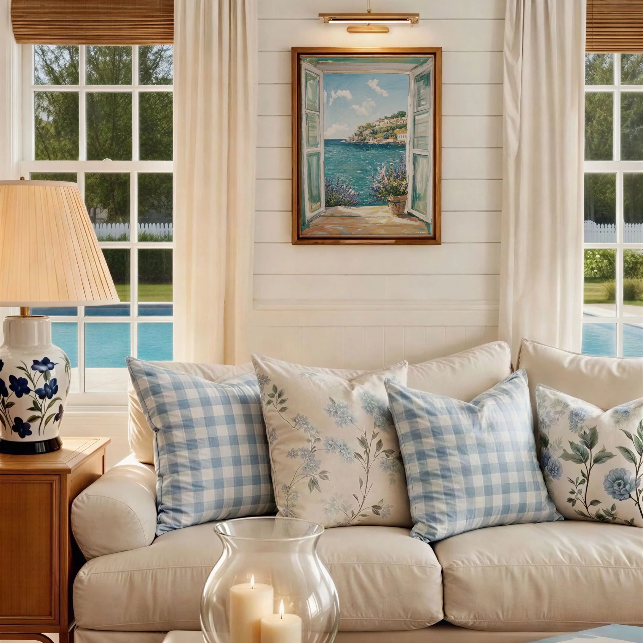 French Riviera Wall Art Coastal Print Côte d’Azur Ocean View, Cottage Window Sea View with Lavender, French Coast Print - Image 5