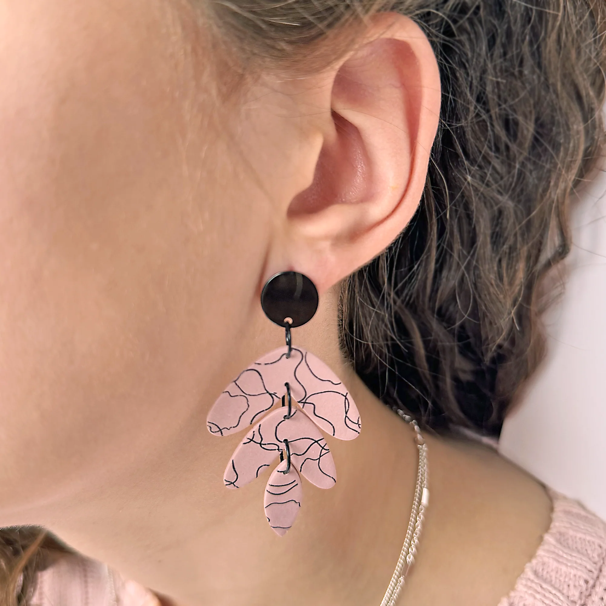 Frida | Blush | Statement Earrings - Image 2